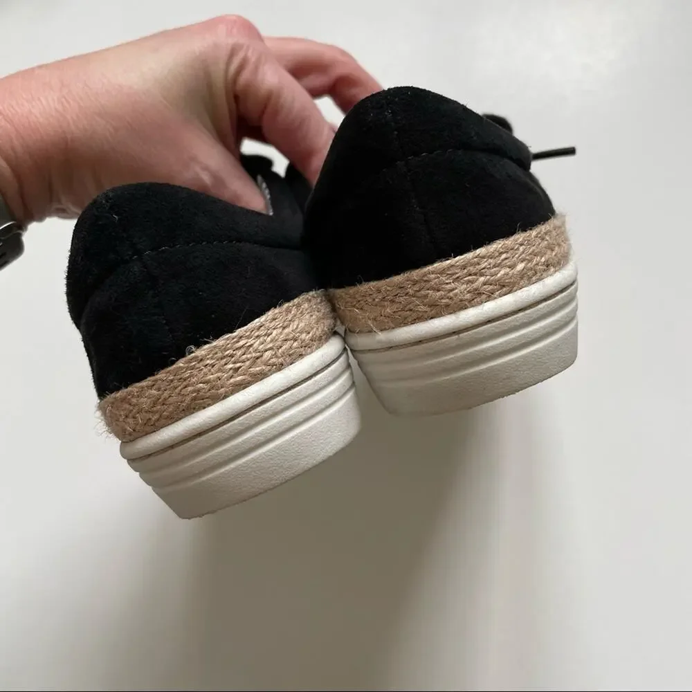 Clarks Black Nubuck Lace Up Marie Mist Sneaker